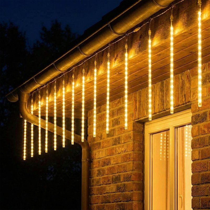 Living and Home Solar-Powered Meteor Shower String Lights with Remote Control