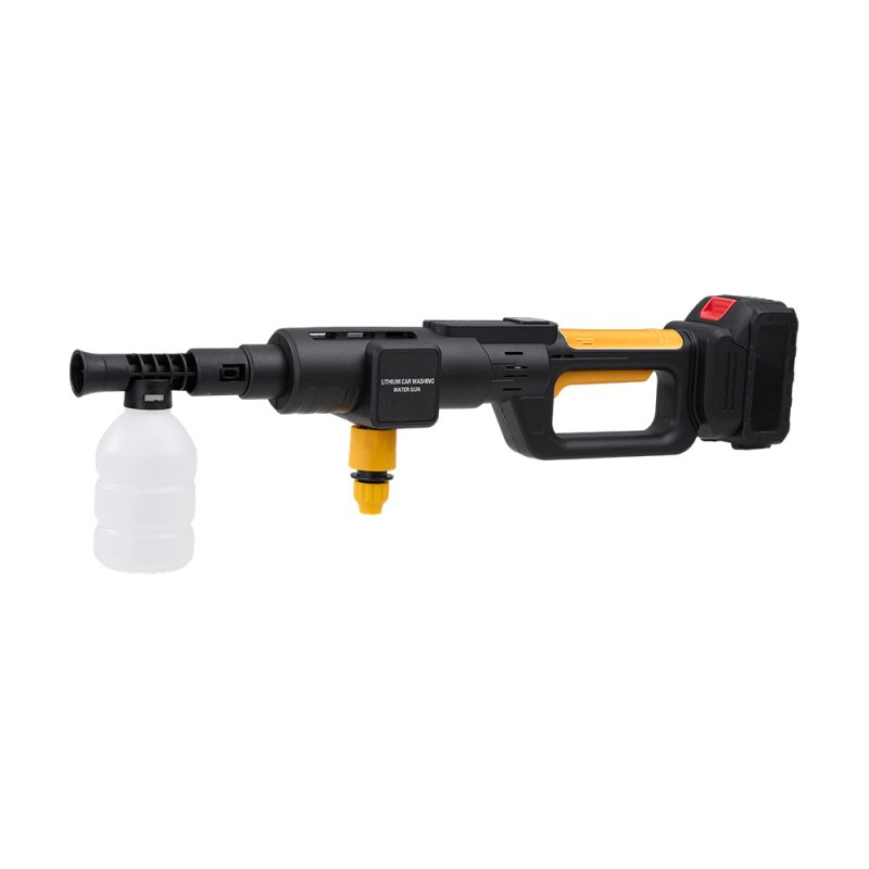 Living and Home 21V Cordless Handheld Pressure Washer Cleaner with 2 Batteries, Yellow+Black