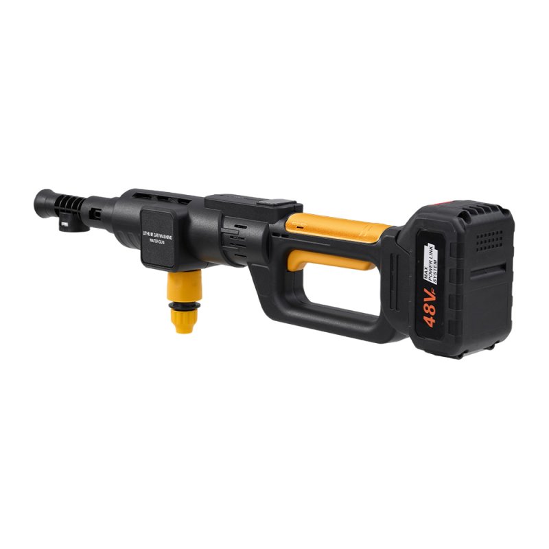 Living and Home 21V Cordless Handheld Pressure Washer Cleaner with 2 Batteries, Yellow+Black