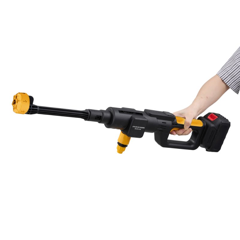 Living and Home 21V Cordless Handheld Pressure Washer Cleaner with 2 Batteries, Yellow+Black