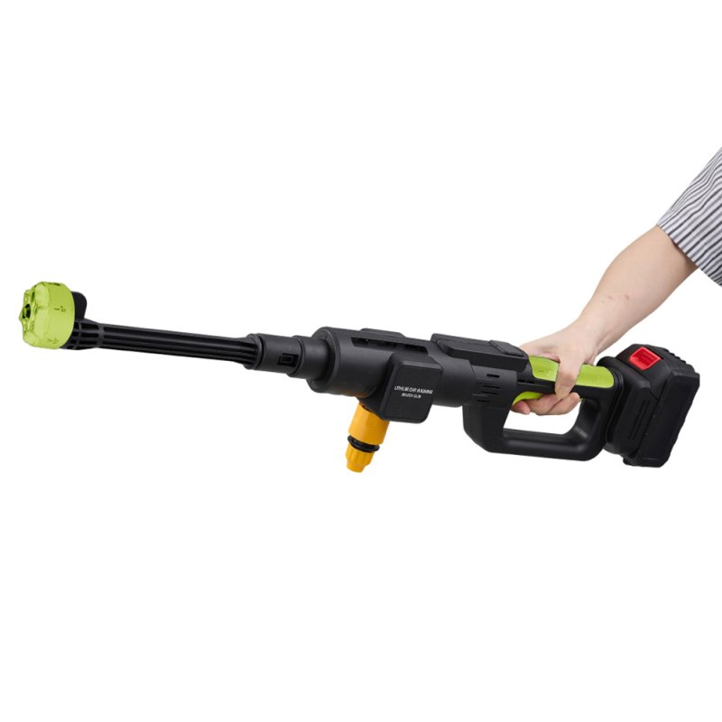 Living and Home 21V Cordless Handheld Pressure Washer Cleaner with 2 Batteries, Green+Black