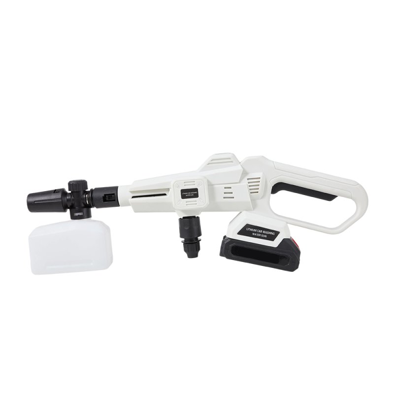 Living and Home 21V Cordless Handheld Pressure Washer Cleaner with 2 Batteries, White+Black