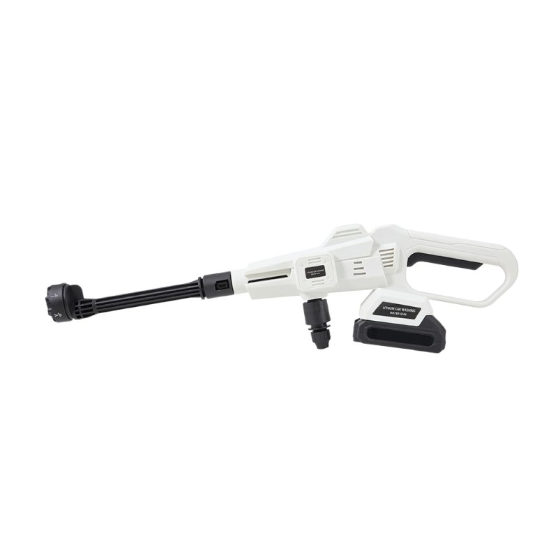Living and Home 21V Cordless Handheld Pressure Washer Cleaner with 2 Batteries, White+Black