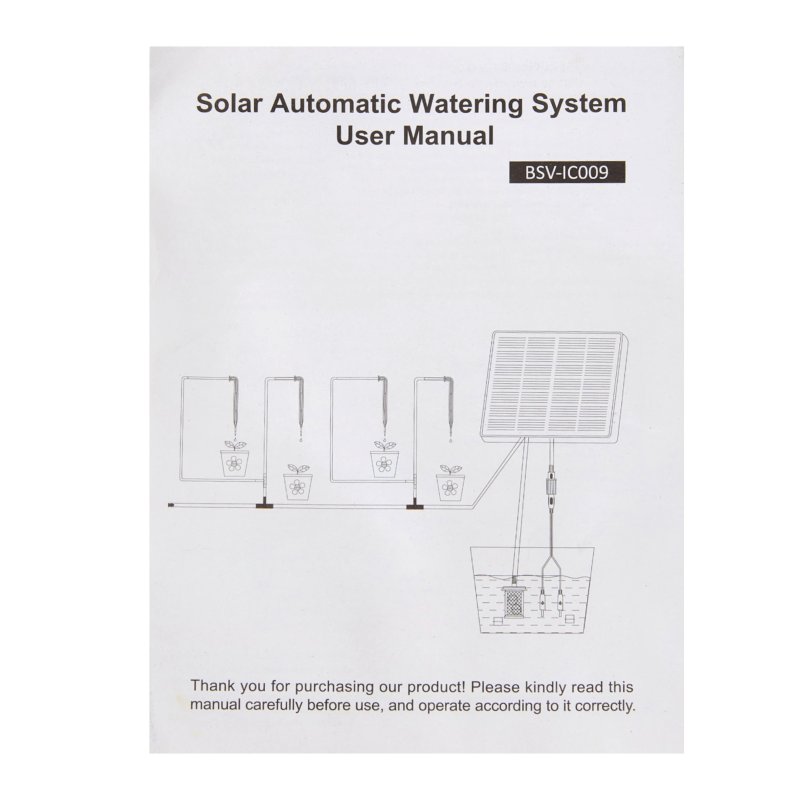 Living and Home Solar-Powered Garden Automatic Watering System Drip Irrigation Kit