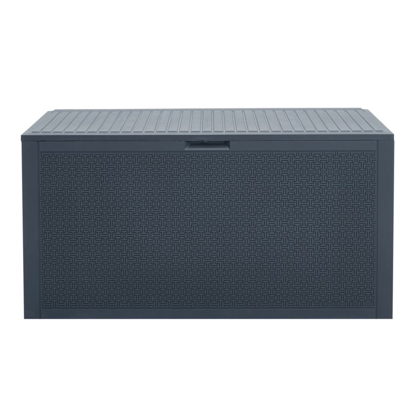 Living and Home 340L PP Garden Storage Box, Dark Grey