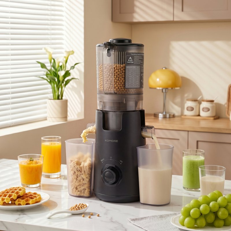 Living and Home 300W Cold Press Juicer Slow Masticating Machine