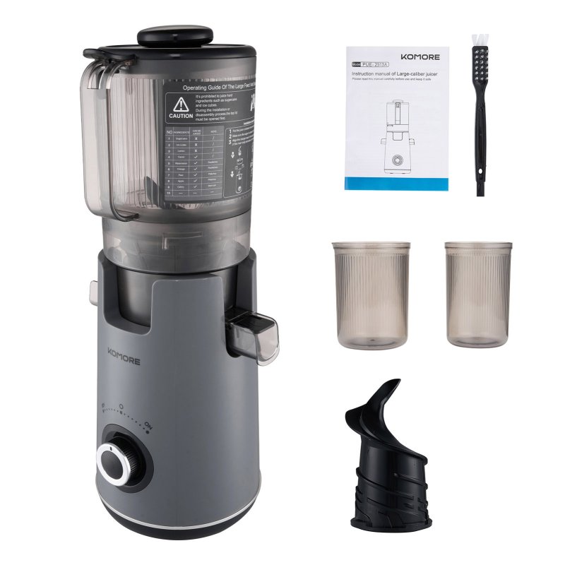 Living and Home 300W Cold Press Juicer Slow Masticating Machine