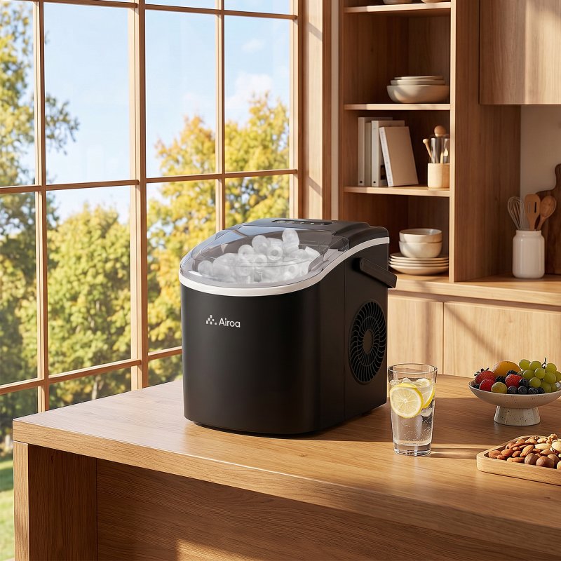 Living and Home Countertop Bullet Ice Maker with Handle