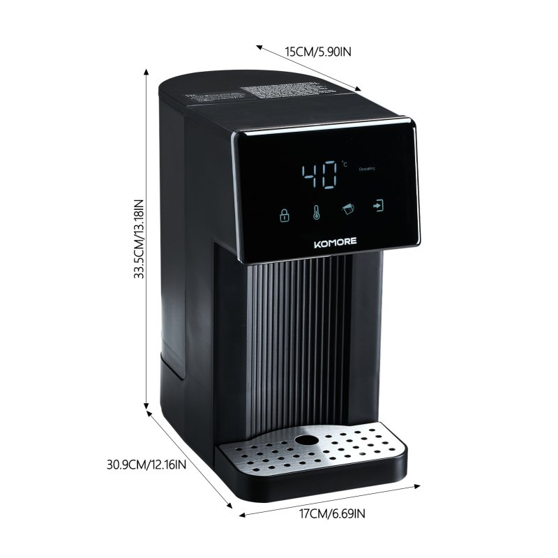 Living and Home 4L Countertop Instant Hot Water Dispenser with Filter