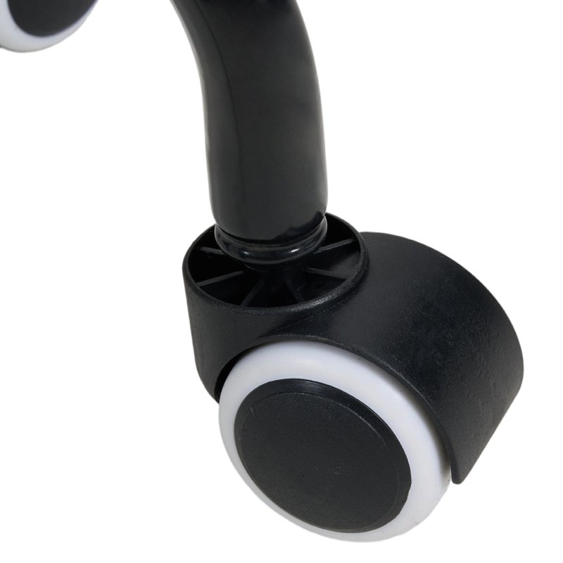 Living and Home Height-Adjustable PU Leather Round Salon Rolling Stool