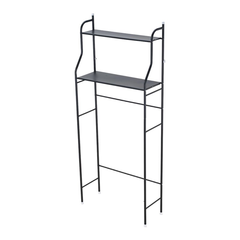 2-Tier Over-The-Toilet Storage Rack, 68cm W x 25cm D x 160cm H, Black
