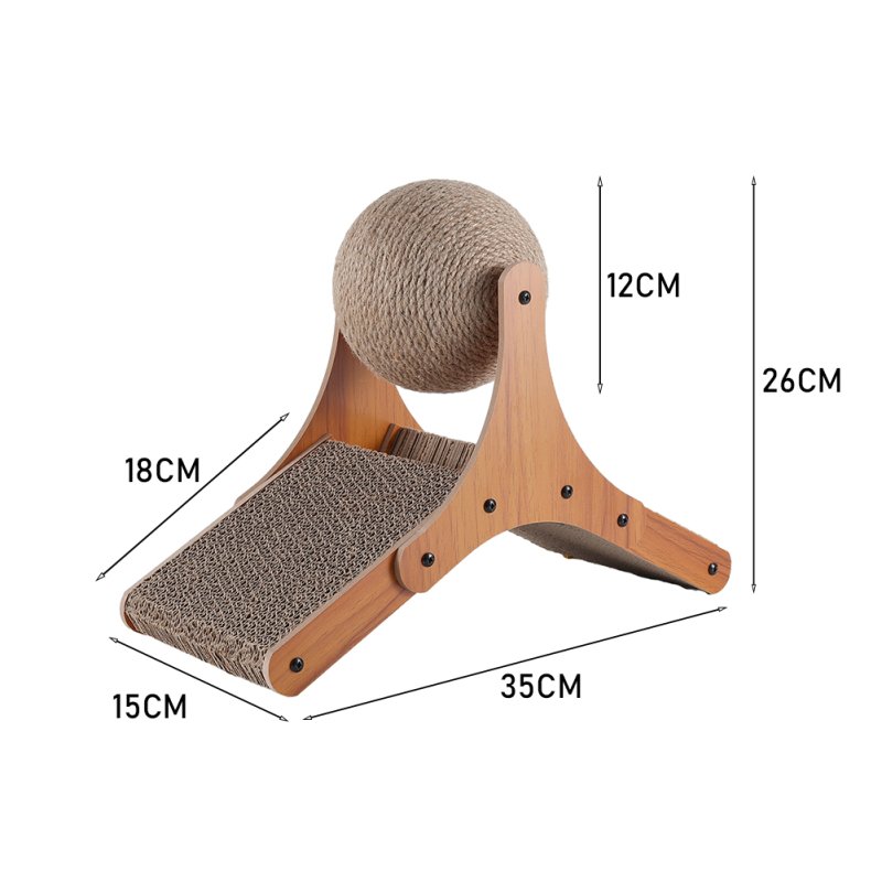 Living and Home Cat Scratching Boards with Sisal Ball Pet Toy