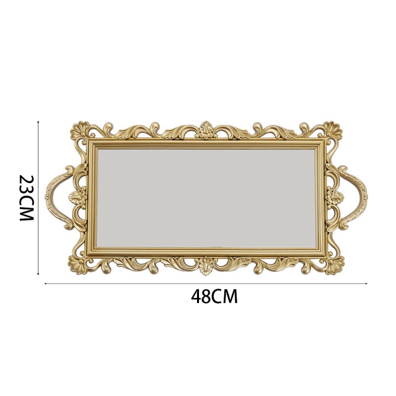 Living and Home Mirror Base Serving Tray