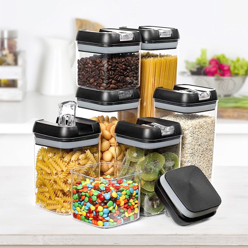 Living and Home 7Pcs Airtight Food Storage Containers with Clasp Lids