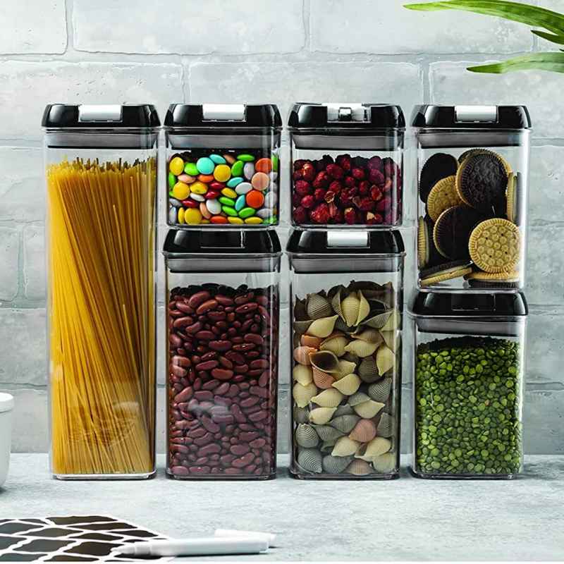 Living and Home 7Pcs Airtight Food Storage Containers with Clasp Lids