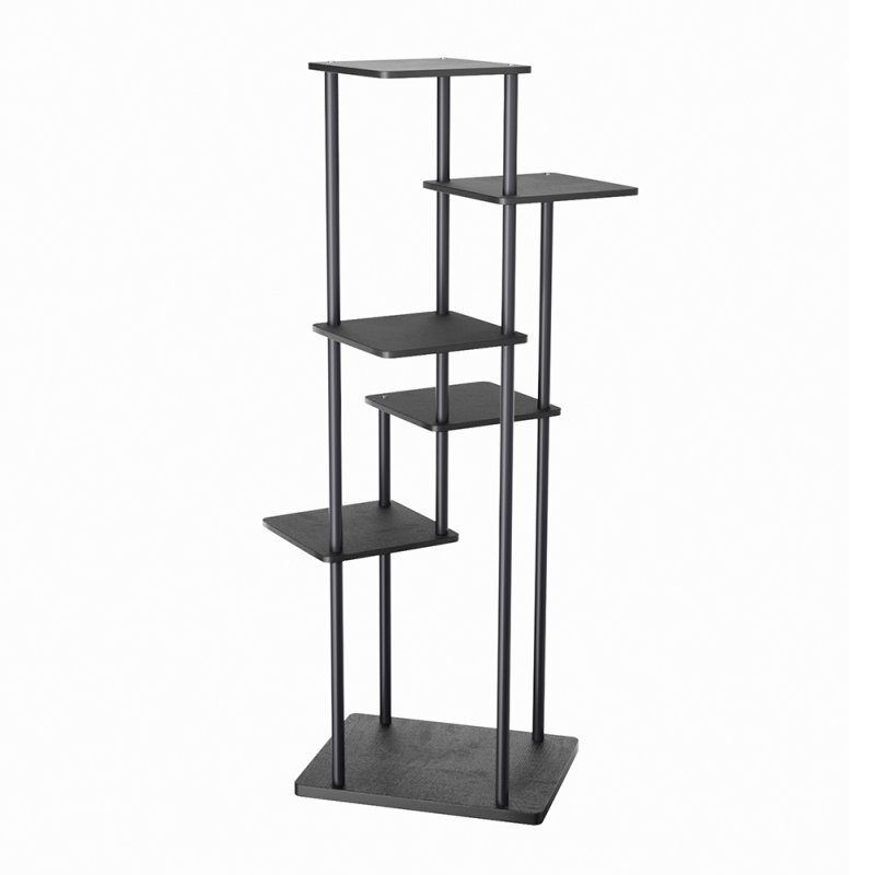 Living and Home 6-Tier Plant Stand Plant Display, Black, 39cm W x 30cm D x 112cm H