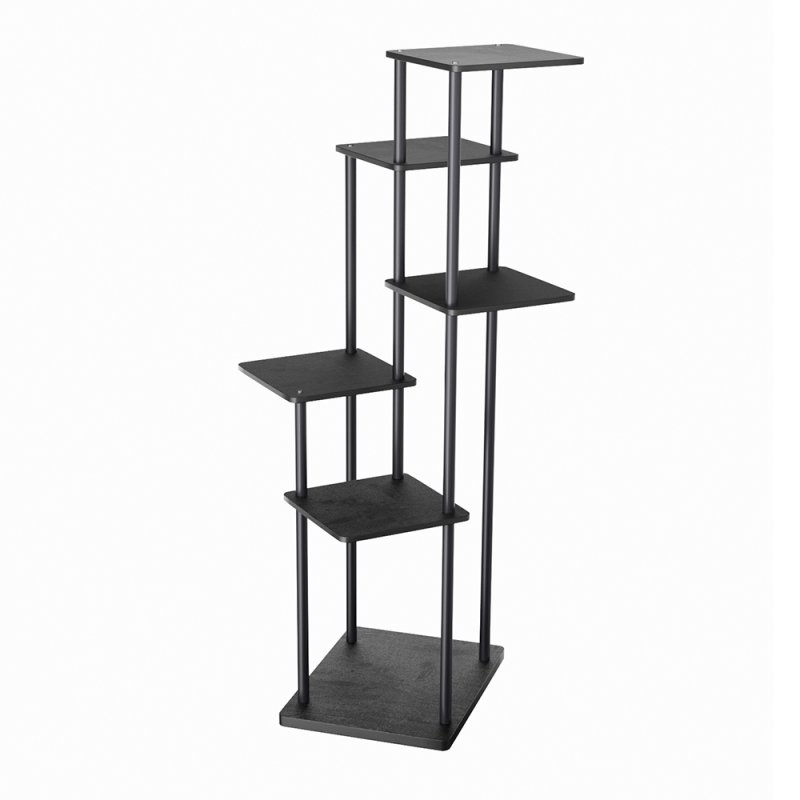 Living and Home 6-Tier Plant Stand Plant Display, Black, 39cm W x 30cm D x 112cm H