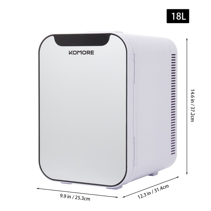 Living and Home White 18L Dual-Use Mini Refrigerator Fridge Heater Cooler