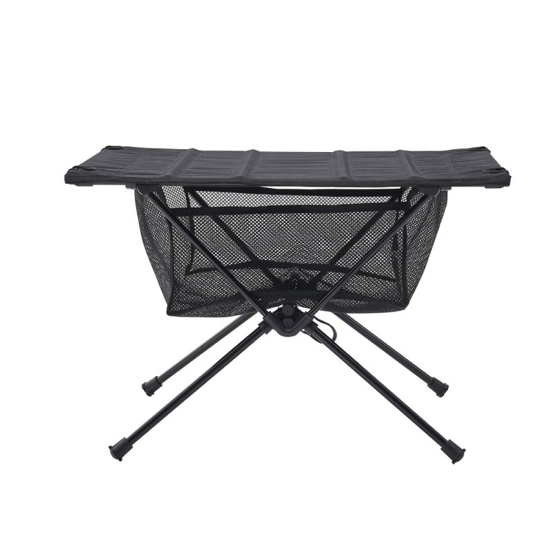 Living and Home Folding Aluminium Camping Table with Mesh Shelf