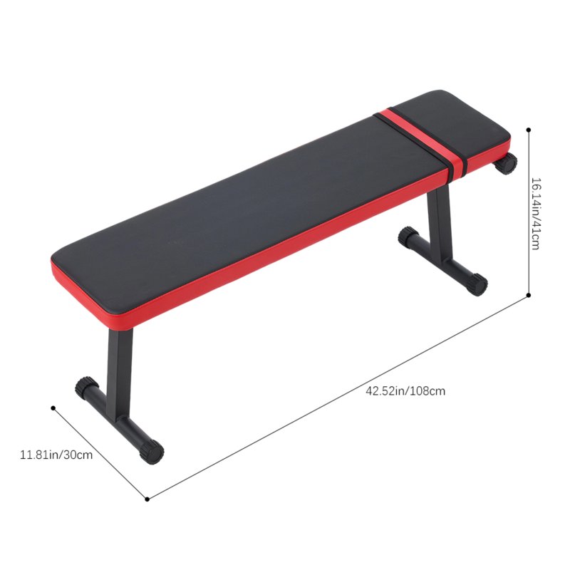 Living and Home Foldable Flat Weight Bench for Full Body Strength Training