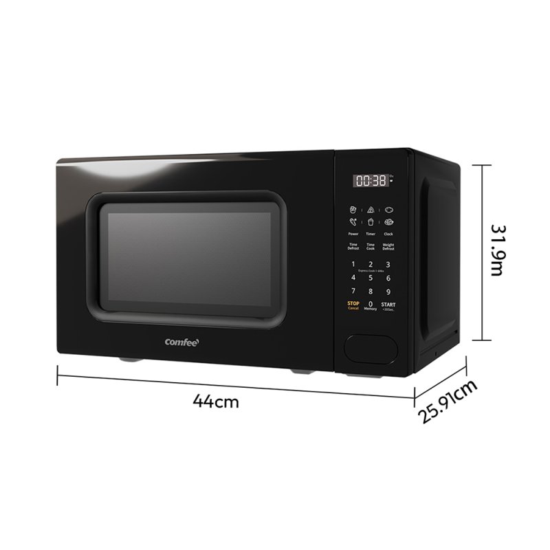 700W 20L Countertop Microwave Oven with LED Display, 6 Modes, 11 Power Levels, Express Cook