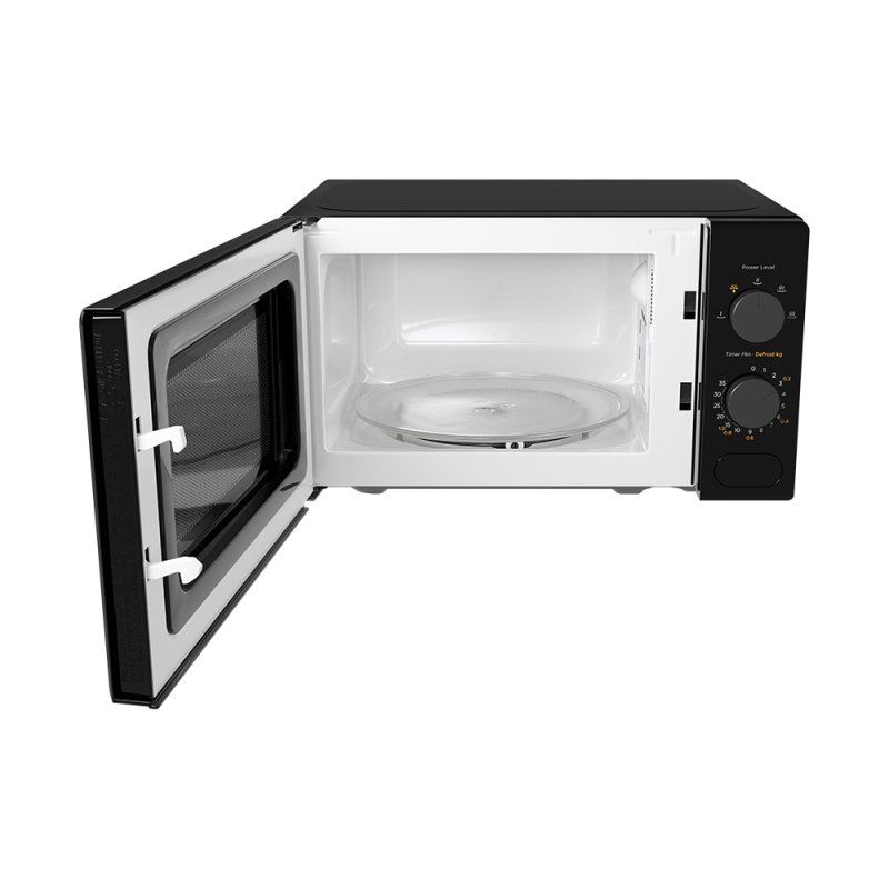 700W 20L Countertop Microwave Oven with Dual Knob, Quick Defrost Function, 5 Power Levels