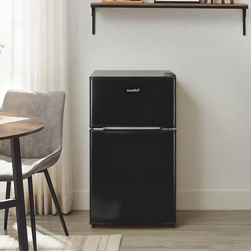87L Under Counter Fridge Freezer  with Removable Shelves, Drawer