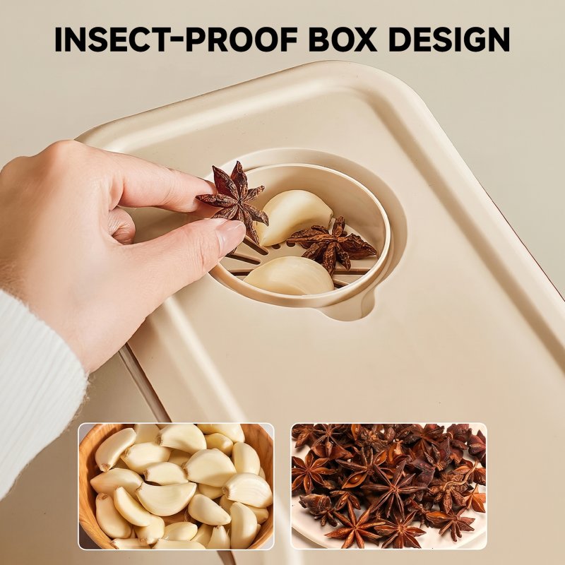 Living and Home 5KG Kitchen Countertop Rice Dispenser Cereal Grain Storage Container
