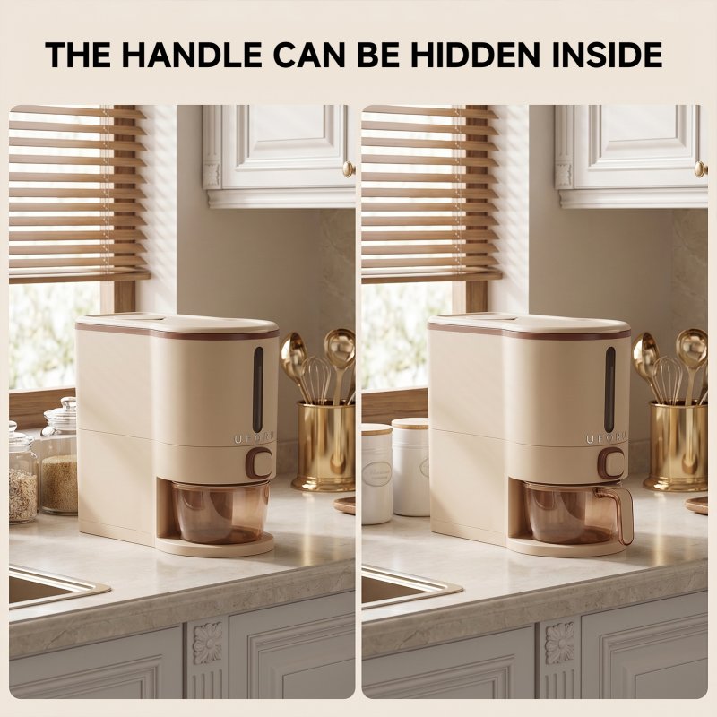Living and Home 5KG Kitchen Countertop Rice Dispenser Cereal Grain Storage Container