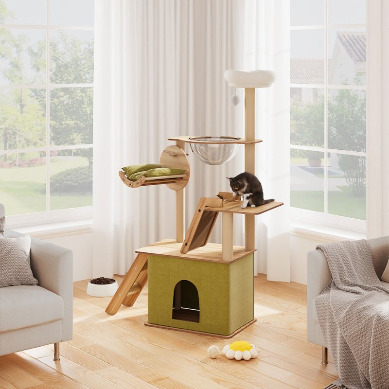 Living and Home Luxurious Cat Tower Set with Scratching Board