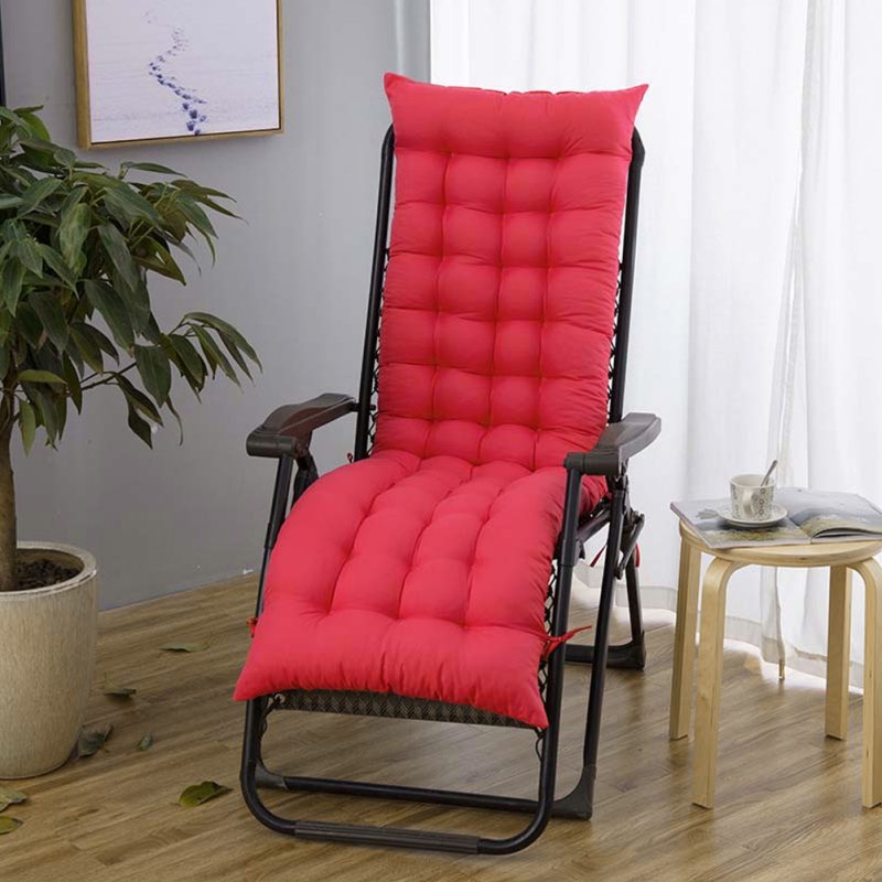 Living and Home 160cm W x 50cm D Non-slip Sun Lounger Cushion for Garden Patio, Red