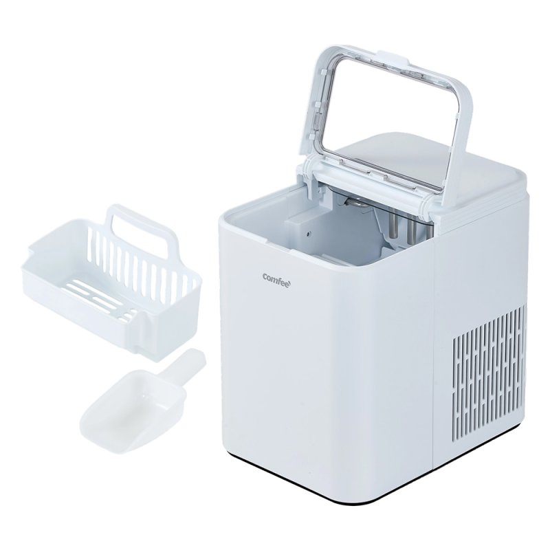Ice Maker Machine with Ice Scoop & Basket, 1.3L Water Tank