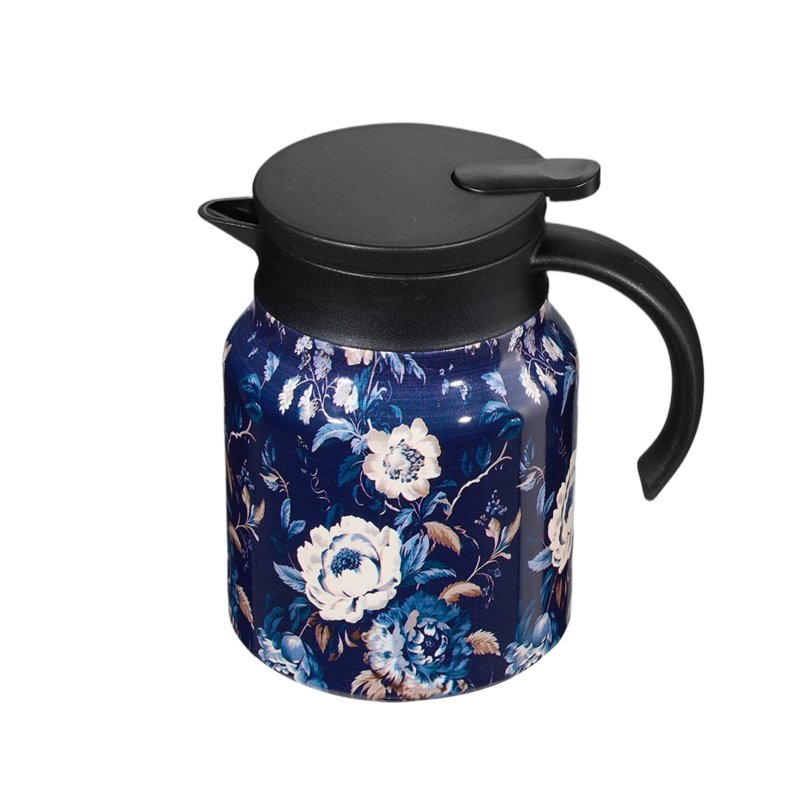 Living and Home Vintage Floral Pattern Thermal Carafe Teapot with Built-in Infuser