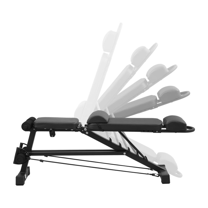 Living and Home Multifunctional Foldable Adjustable Workout Weight Bench with Resistance Bands