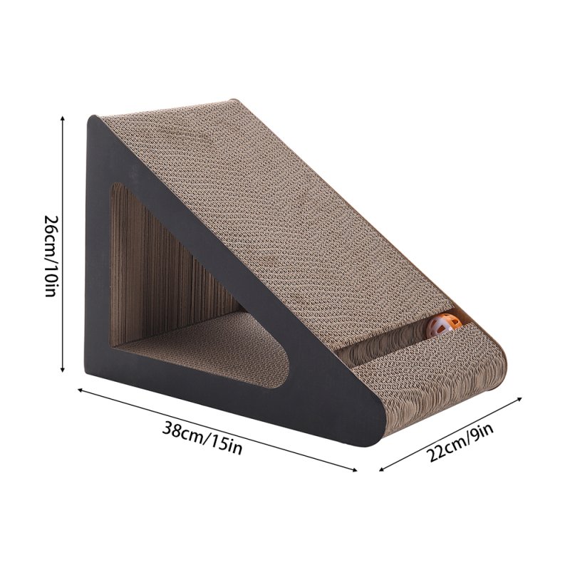 Living and Home Triangle Cat Scratching Post with Bell Ball