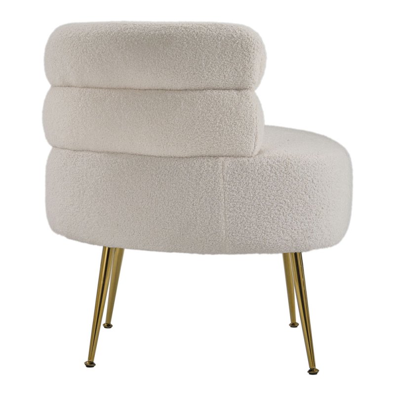 Living and Home Curved Upholstered Single Sofa Accent Chair