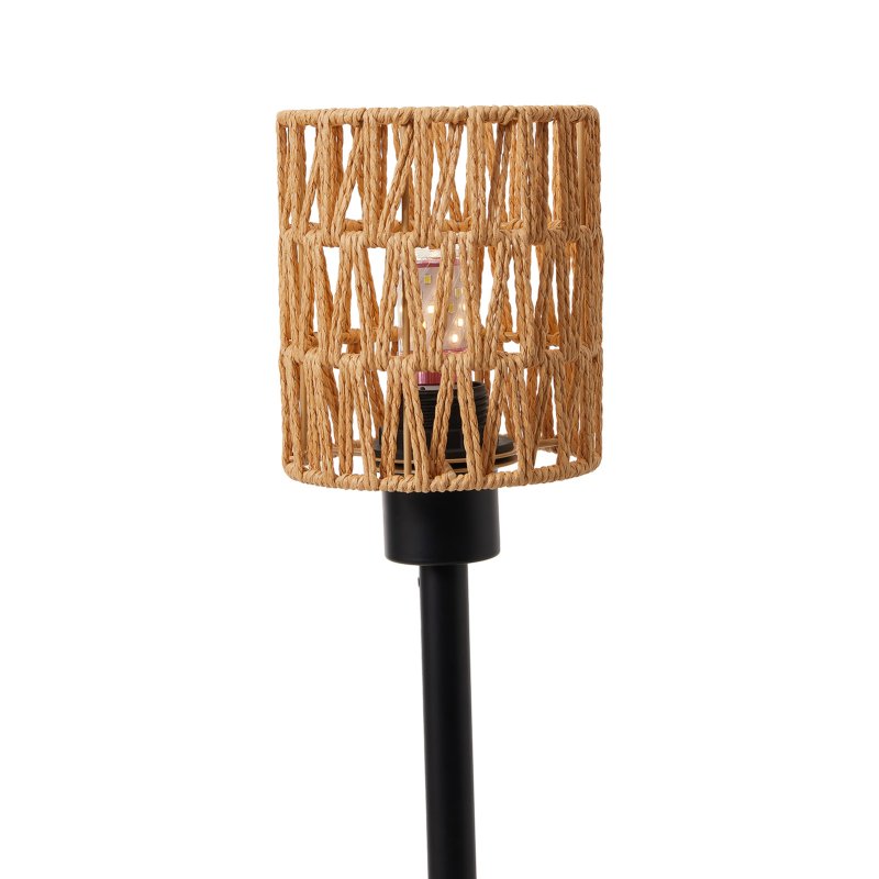 3-Light Boho Rustic Floor Lamp No Bulb