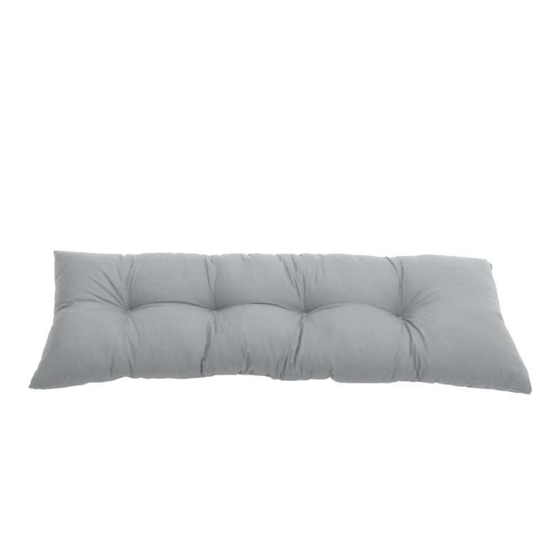 Living and Home Light Grey Rectangular Tufted Bench Cushion Seat Pad