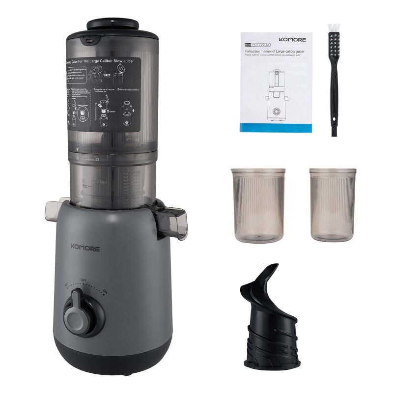 Living and Home 200W Cold Press Juicer Slow Masticating Machine