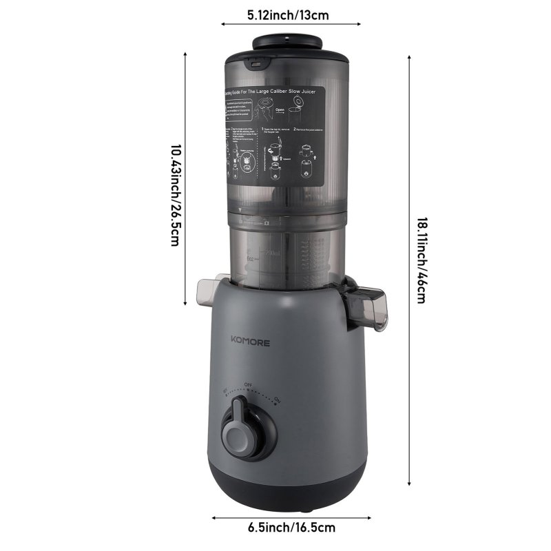 Living and Home 200W Cold Press Juicer Slow Masticating Machine