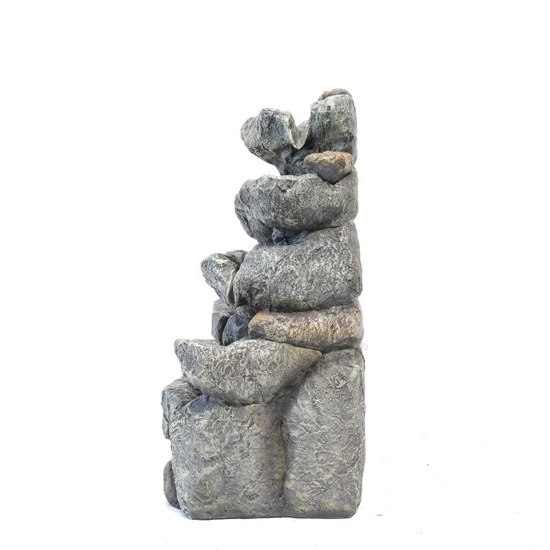 Living and Home Outdoor Fountain Water Feature Waterfall Solar Powered Water Fountain 49 cm H