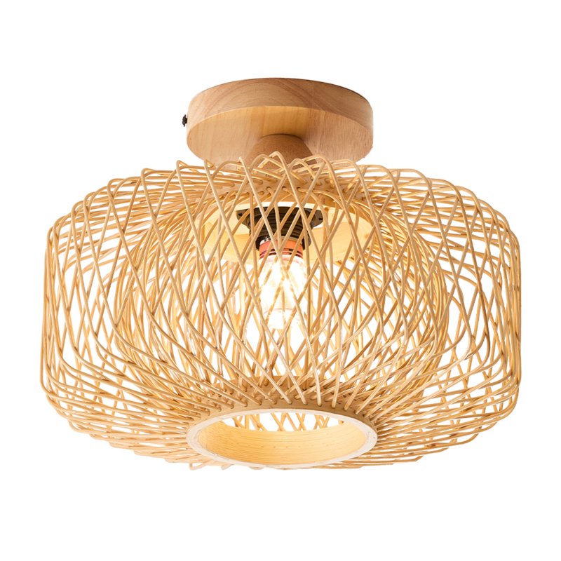 Living and Home E27 Bamboo-woven Ceiling Light