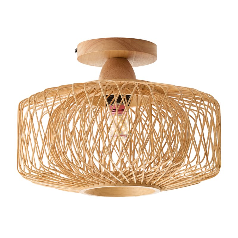 Living and Home E27 Bamboo-woven Ceiling Light