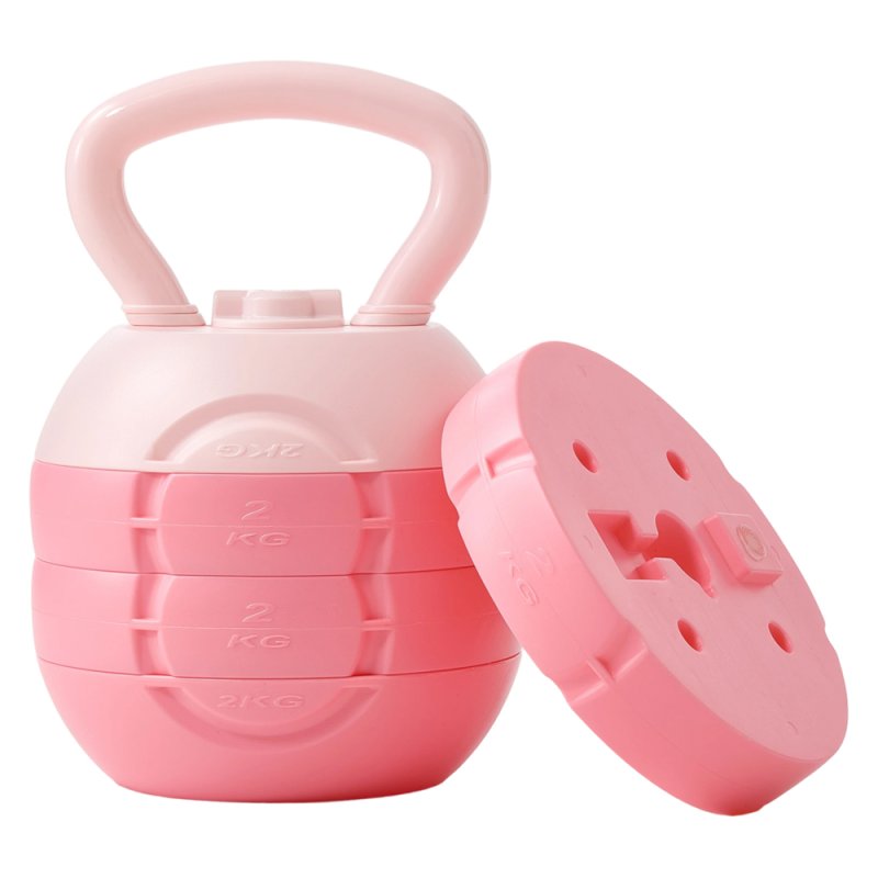 Living and Home 10kg Strength Training Soft Kettlebell with Non-Slip Handle, Pink
