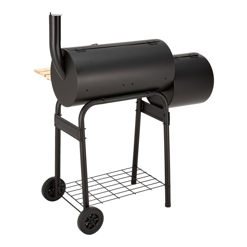 Living and Home Portable Outdoor Charcoal BBQ Grill with Offset Smoker
