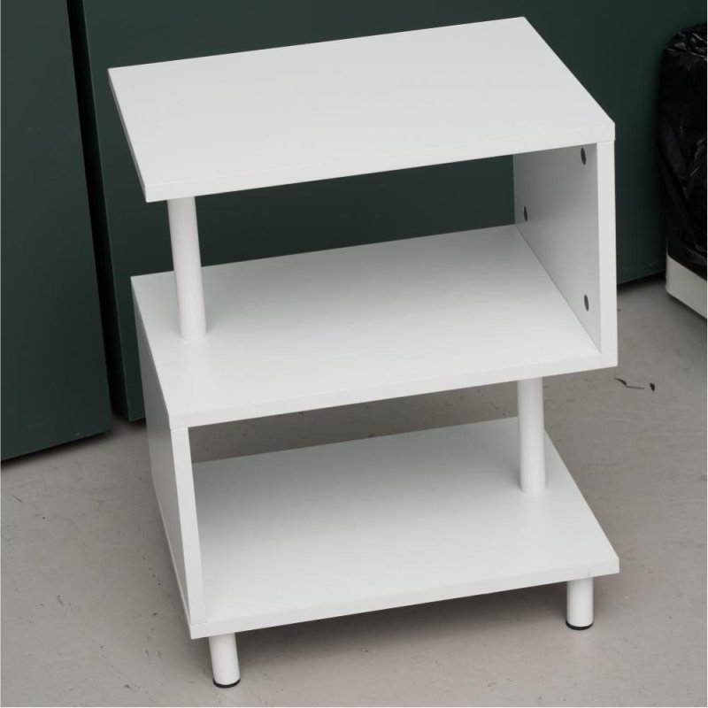 Living and Home 3-Tier S-shaped Wooden Side Table