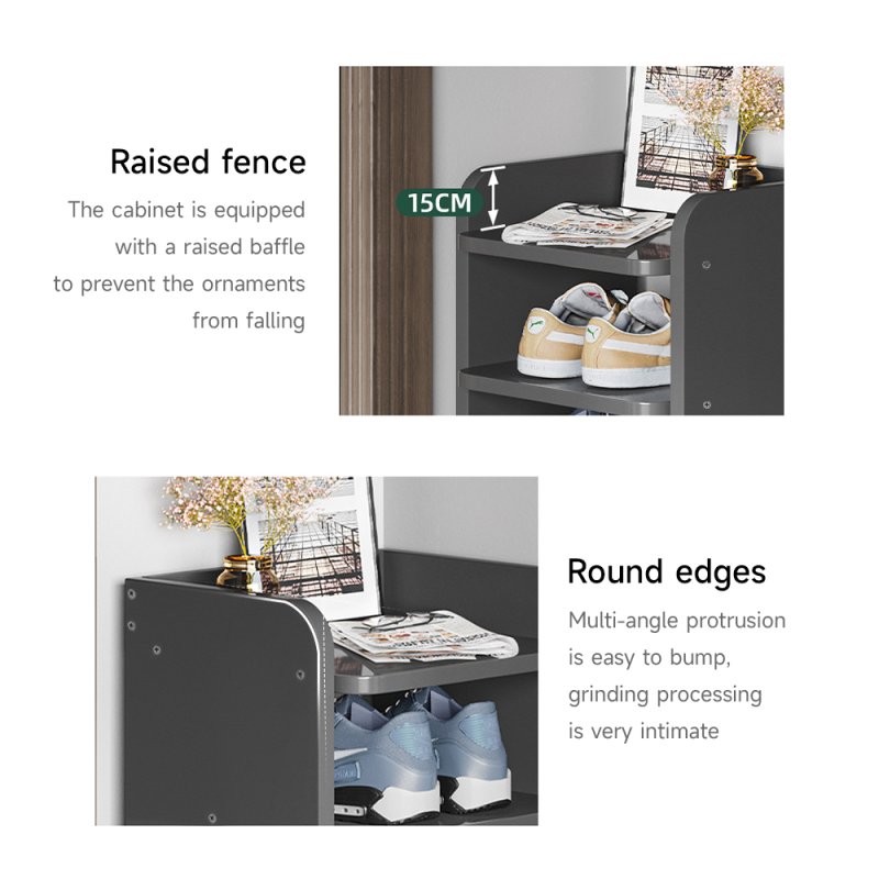 Living and Home 5/6/7/8-Tier Entryway Shoe Rack Shoe Storage Cabinet in Black