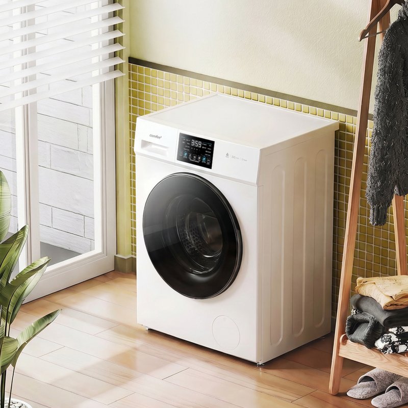 10kg Energy-Saving Washing Machine, Steam Hygiene & 90°C Drum Clean, Woolmark Apparel Care, 15-Min Quick Wash, Freestanding, 1400 RPM