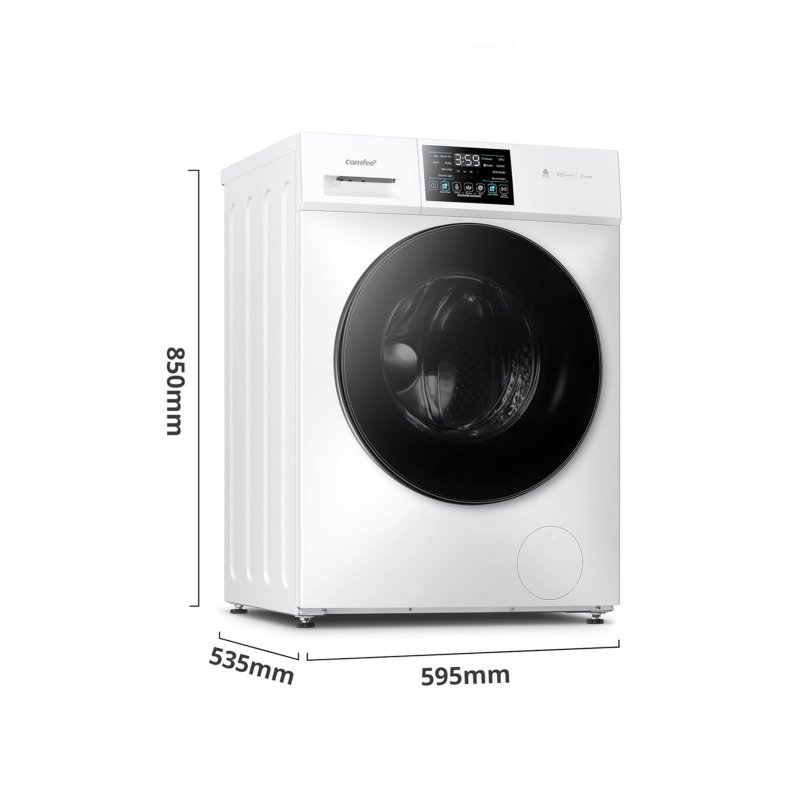 10kg Energy-Saving Washing Machine, Steam Hygiene & 90°C Drum Clean, Woolmark Apparel Care, 15-Min Quick Wash, Freestanding, 1400 RPM