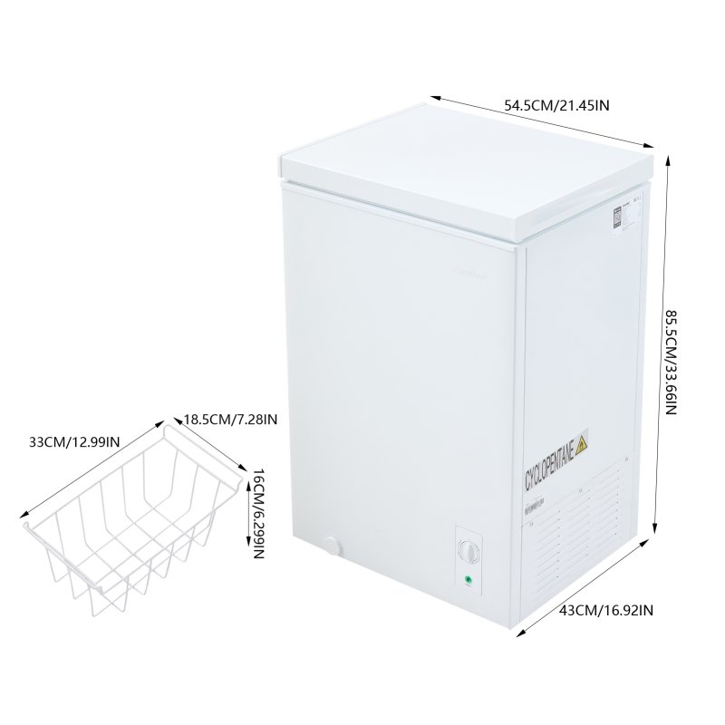 99L Freestanding Chest Freezer